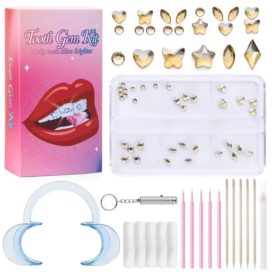 JMT-546314 Gold Tooth Gems Kit for Artistic Dental Decoration