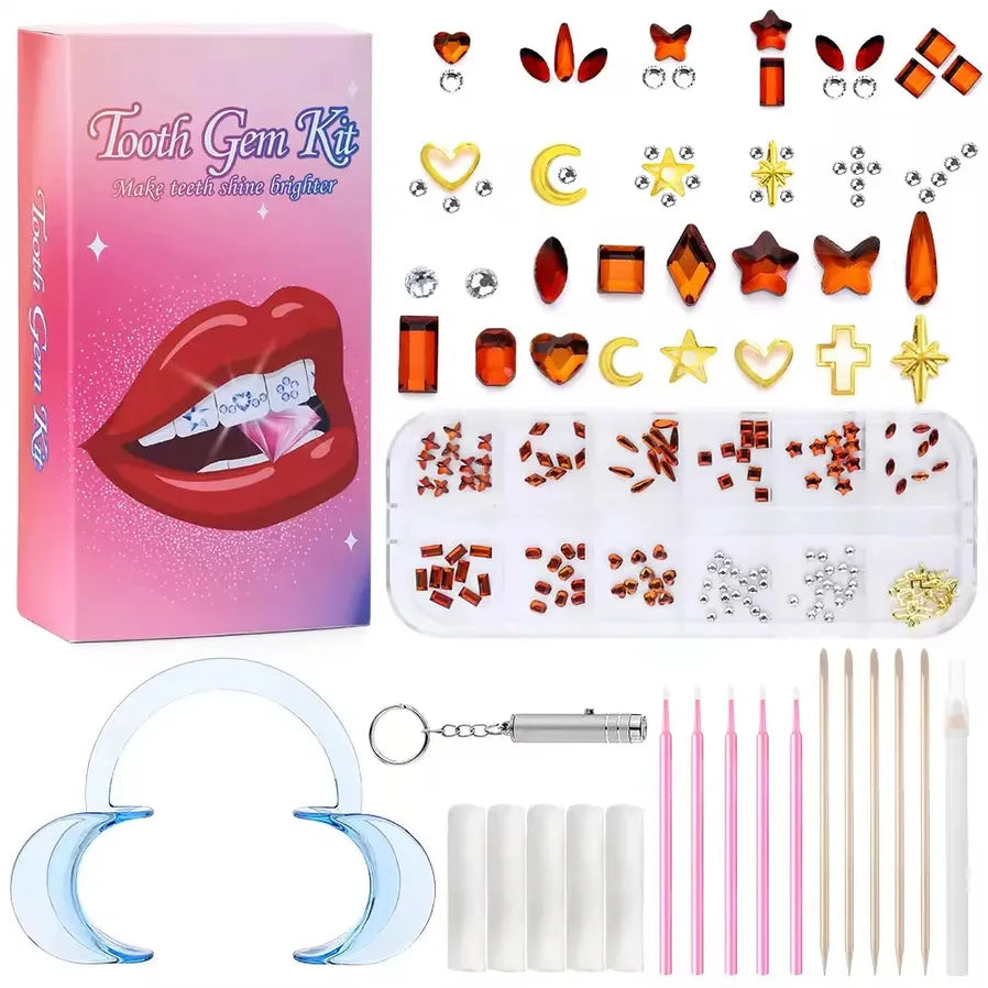 JMT-546314 Gold Tooth Gems Kit for Artistic Dental Decoration