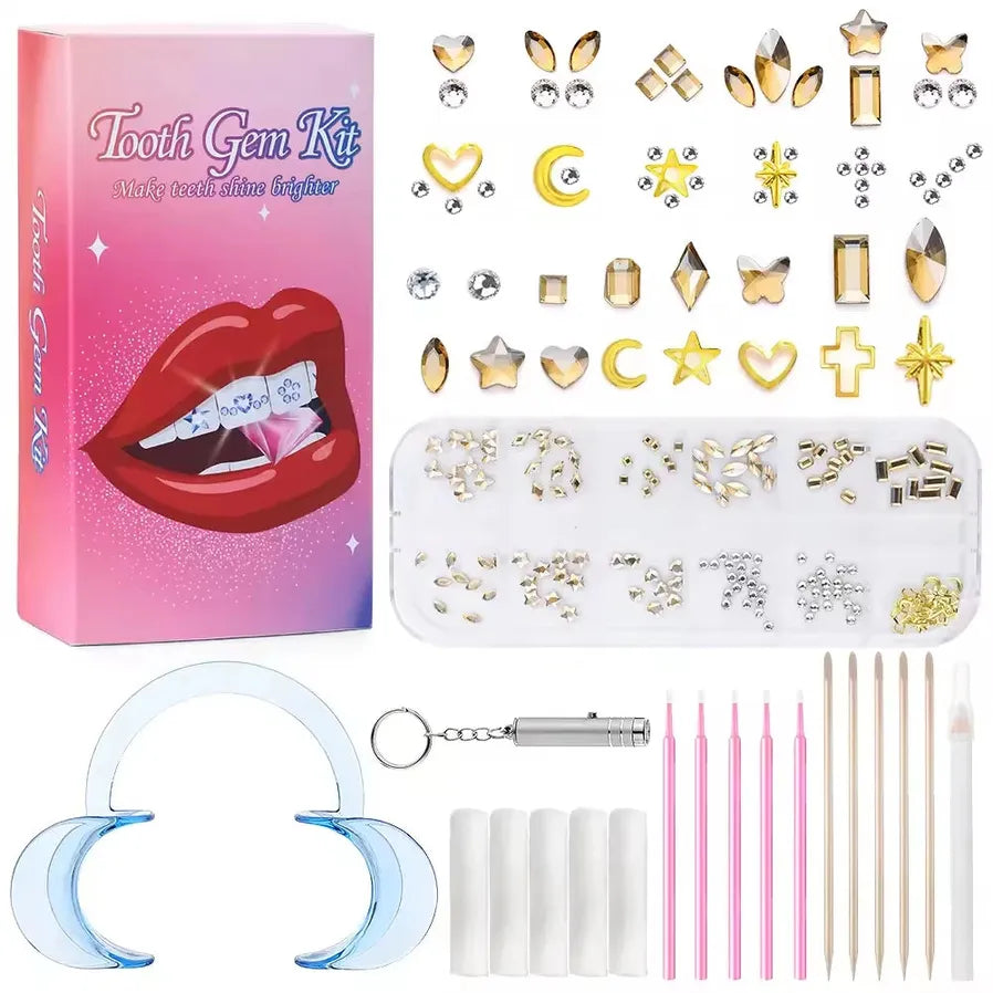 JMT-546314 Gold Tooth Gems Kit for Artistic Dental Decoration