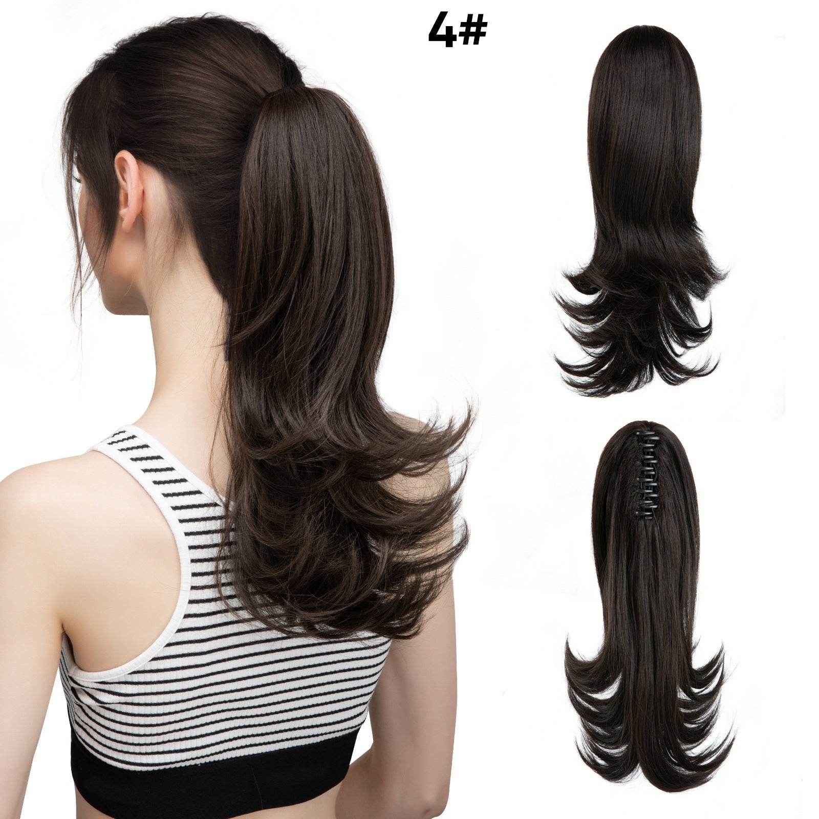 JMT-546314 Silk Wig for Women - Long Slightly Curly and Short Curly Styles, High-Temperature Fiber, Multiple Colors Available