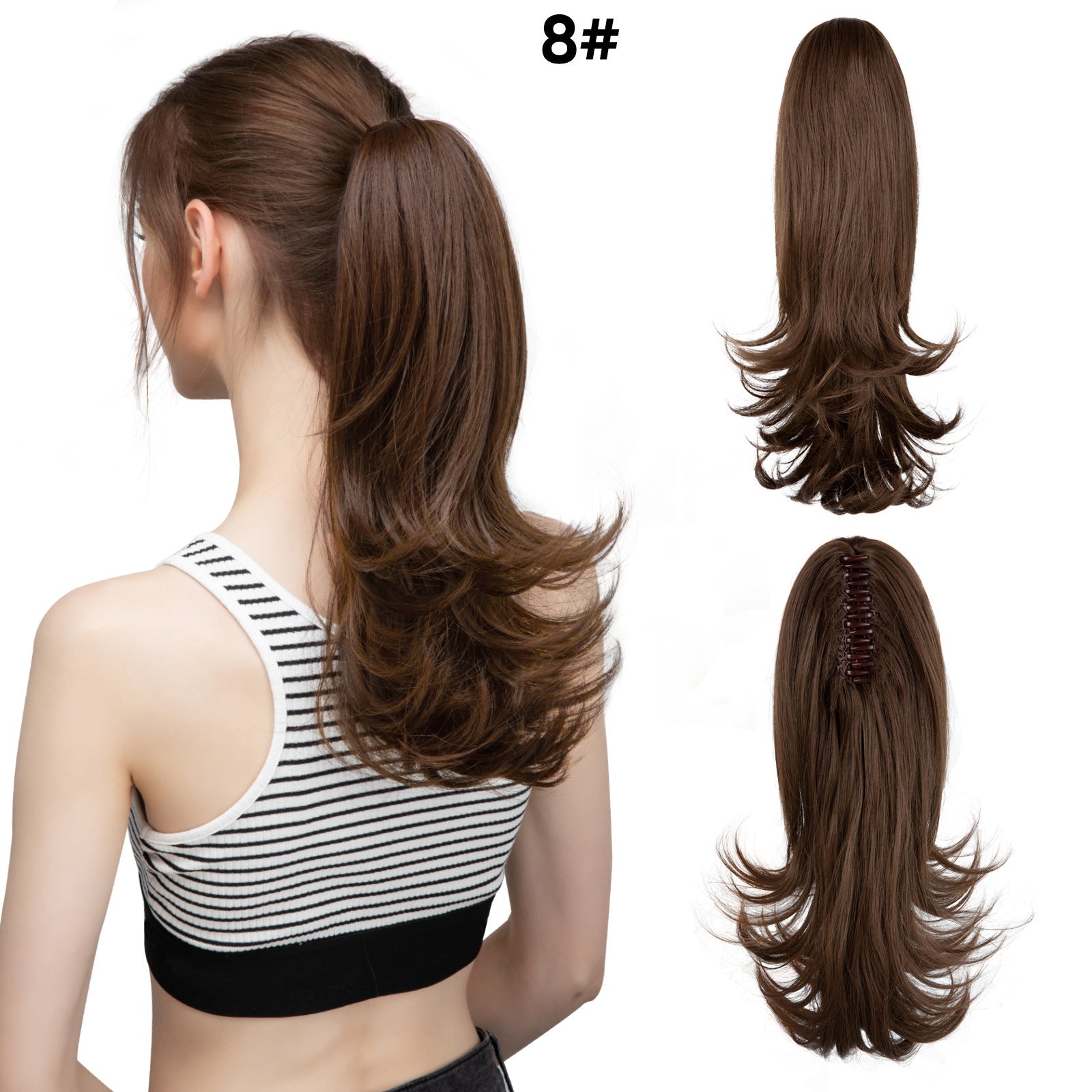 JMT-546314 Silk Wig for Women - Long Slightly Curly and Short Curly Styles, High-Temperature Fiber, Multiple Colors Available