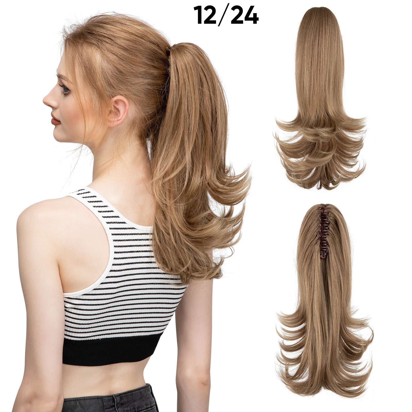 JMT-546314 Silk Wig for Women - Long Slightly Curly and Short Curly Styles, High-Temperature Fiber, Multiple Colors Available