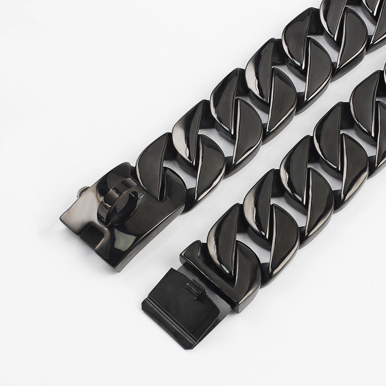 JMT-546762 Stainless Steel Dog Chain Collar with Leash for Large Dogs