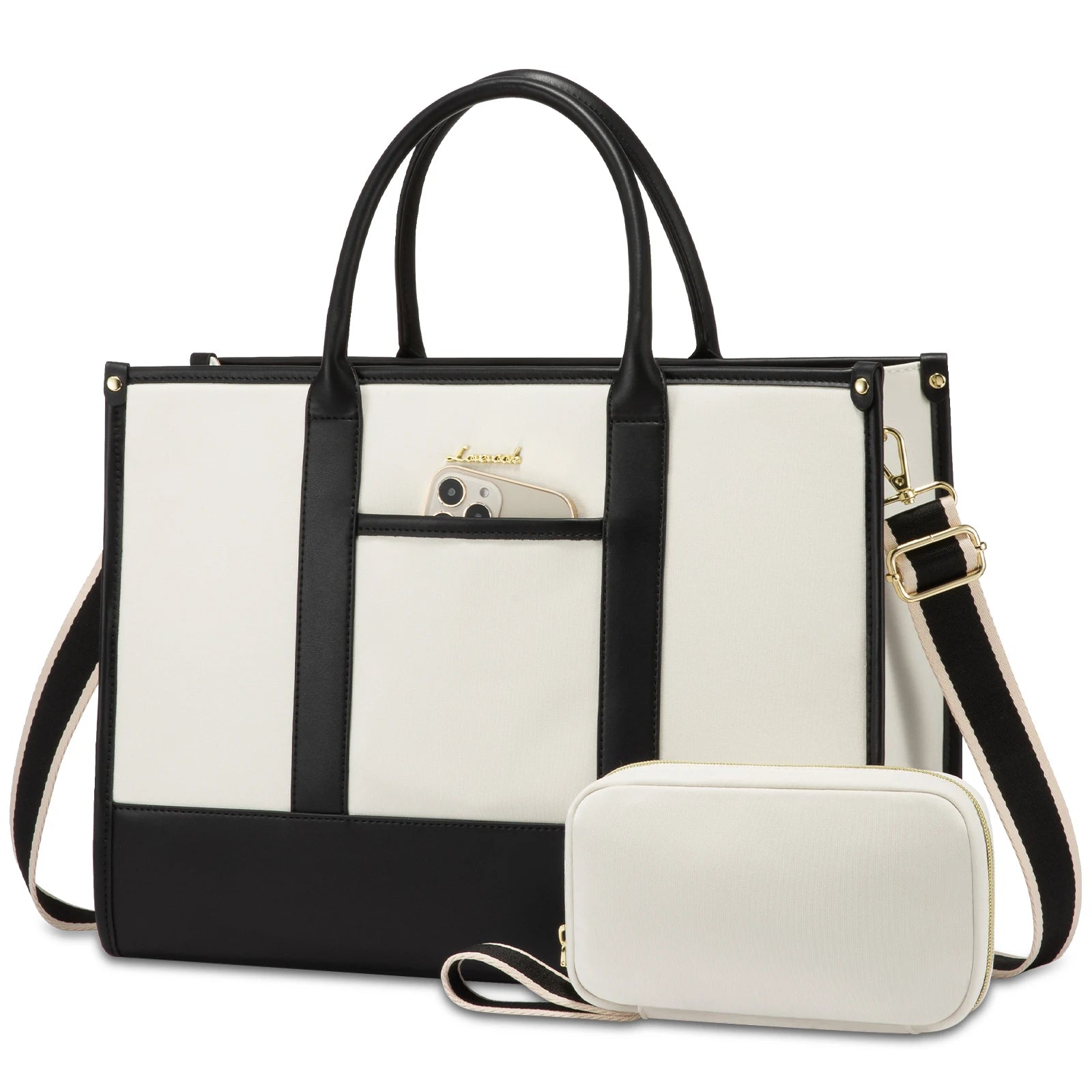 JMT-546762 Stylish Women's Office Work Tote Bag for 15.6-17 Inch Laptops - Large Capacity and Lightweight Briefcase