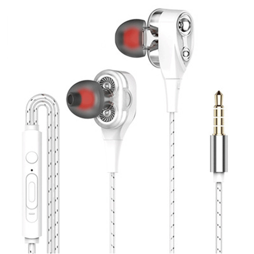 JMT-547082 Versatile 10mm Wired and Wireless Earphones with Microphone - Available in Pure White, Black, and Gold