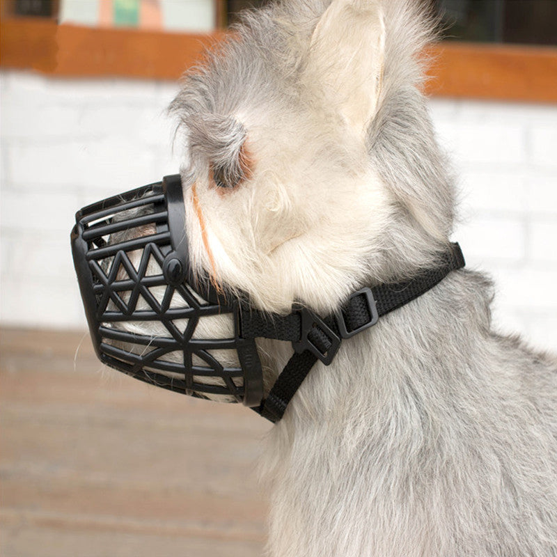 JMT-547274 Adjustable Plastic Dog Muzzle Basket for Preventing Biting and Barking - Size 1-7, Eco-Friendly PE Material