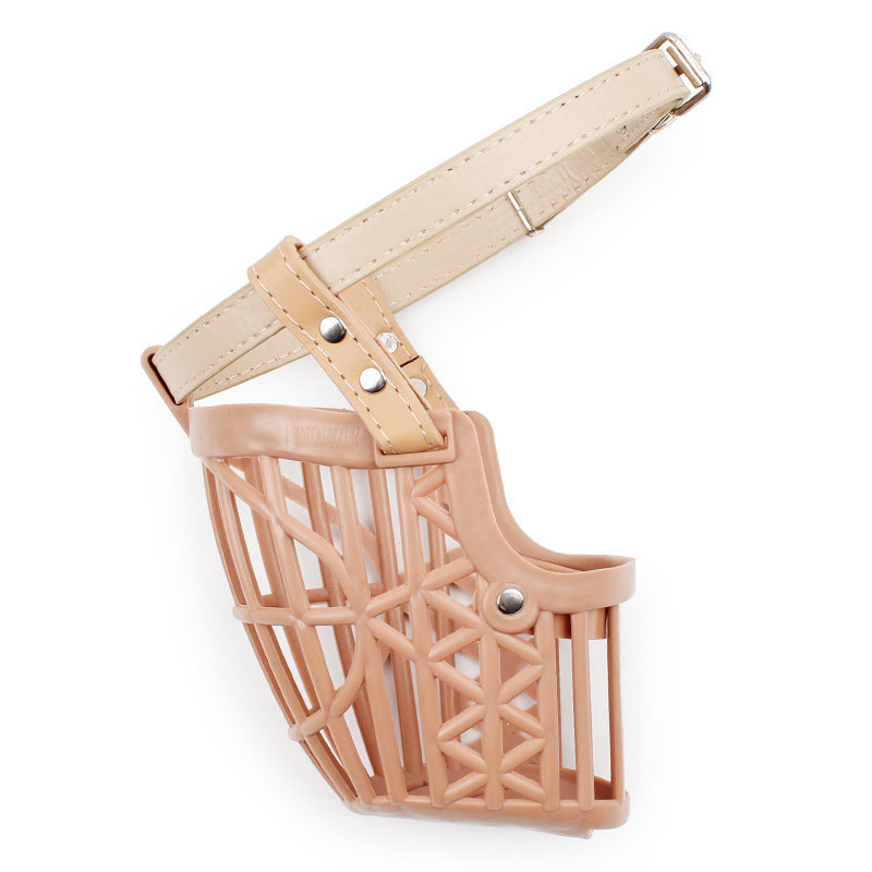 JMT-547274 Adjustable Plastic Dog Muzzle Basket for Preventing Biting and Barking - Size 1-7, Eco-Friendly PE Material