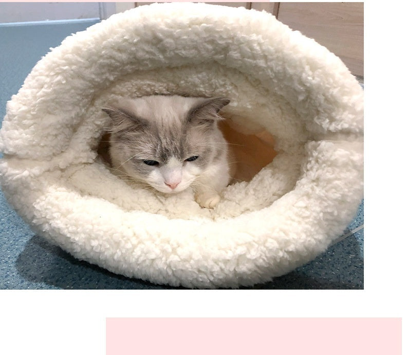 JMT-547402 Thickened Pocketable Winter Cat Nest Sleeping Bag in Blue Rabbit, Pink Deer, Yellow Bear