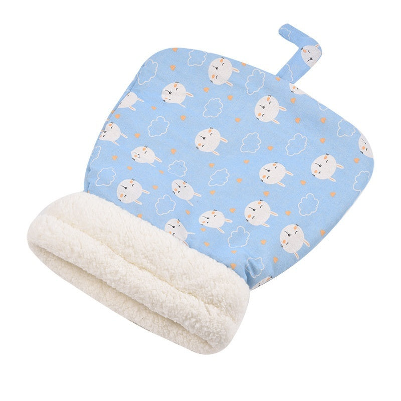 JMT-547402 Thickened Pocketable Winter Cat Nest Sleeping Bag in Blue Rabbit, Pink Deer, Yellow Bear