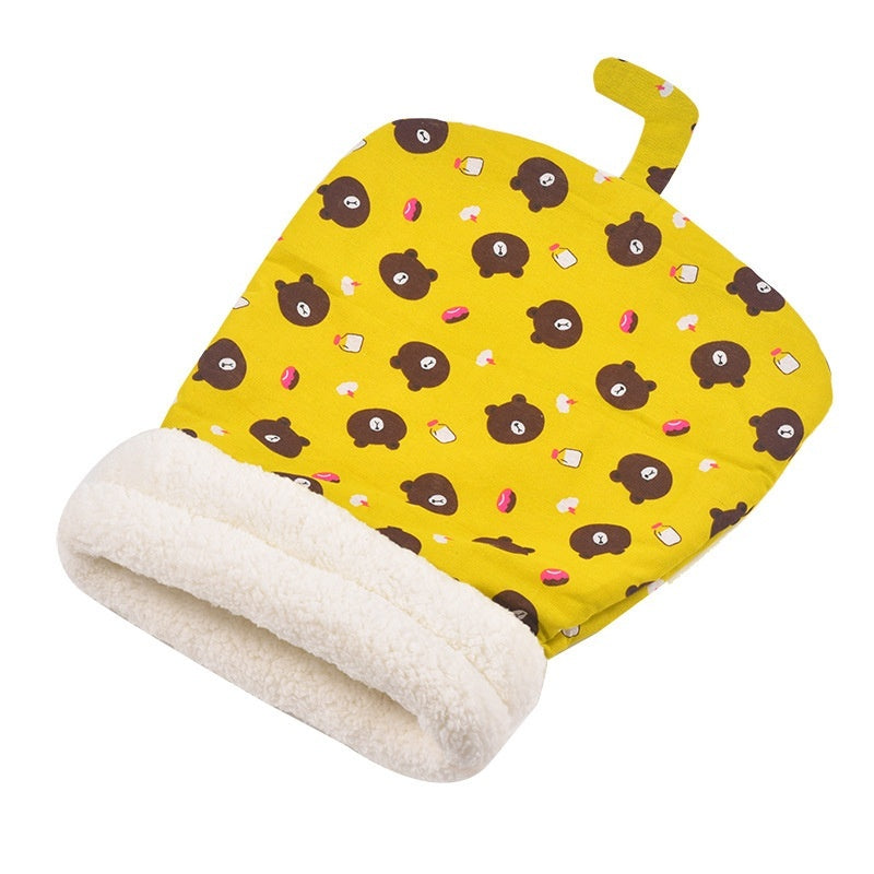 JMT-547402 Thickened Pocketable Winter Cat Nest Sleeping Bag in Blue Rabbit, Pink Deer, Yellow Bear