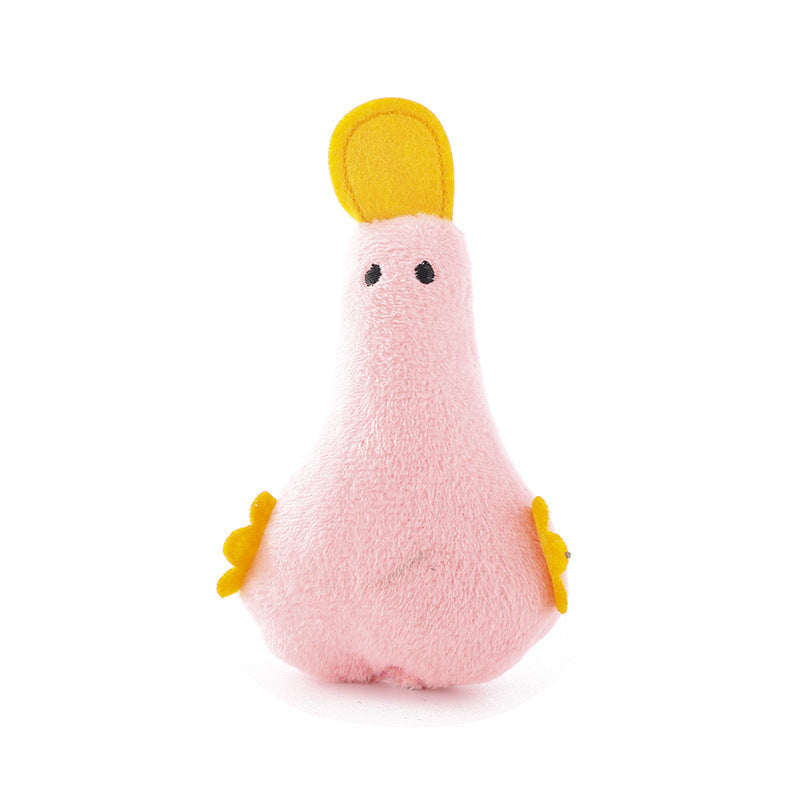 JMT-547914 Plush Duck Cat and Dog Toy with Catnip and Rattle Paper for Play and Training