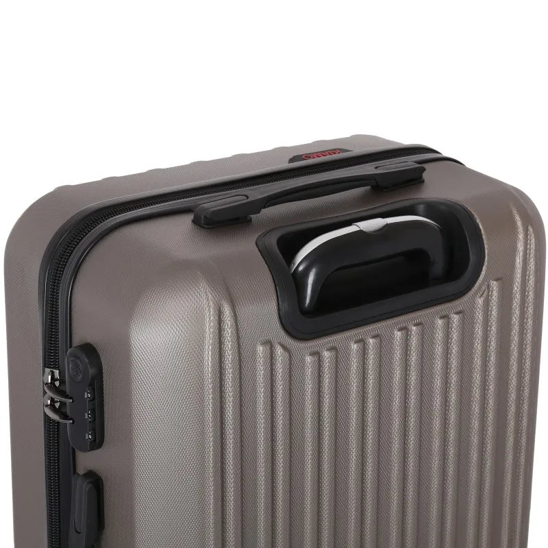 JMT-547978 Spacious 3-Piece ABS Trolley Luggage Set with Smooth-Gliding Wheels