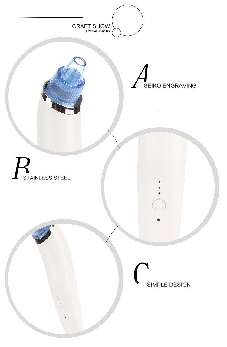 JMT-548234 Portable Electric Suction Device in White, Pink, and Blue - 5W Power with Rechargeable Battery