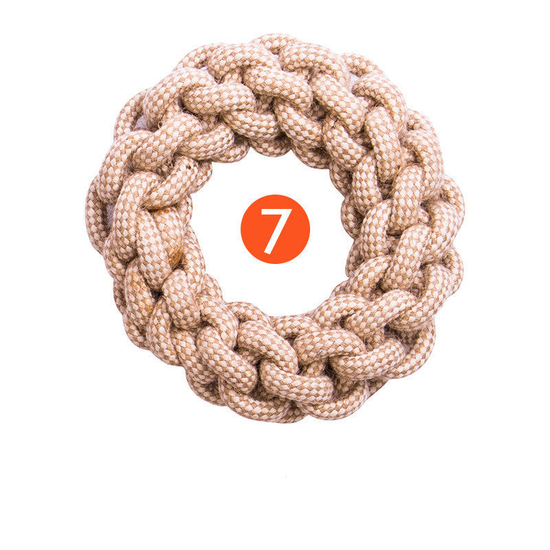 JMT-548234 Puppy Dental Cleaning Cotton Rope Toy for Molar Teeth Care