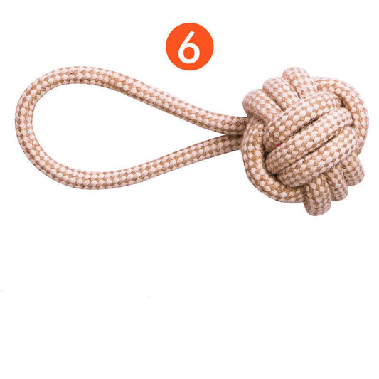 JMT-548234 Puppy Dental Cleaning Cotton Rope Toy for Molar Teeth Care