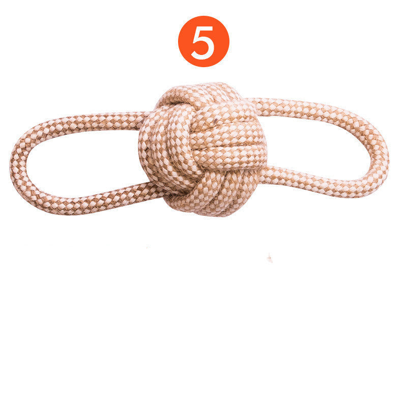 JMT-548234 Puppy Dental Cleaning Cotton Rope Toy for Molar Teeth Care