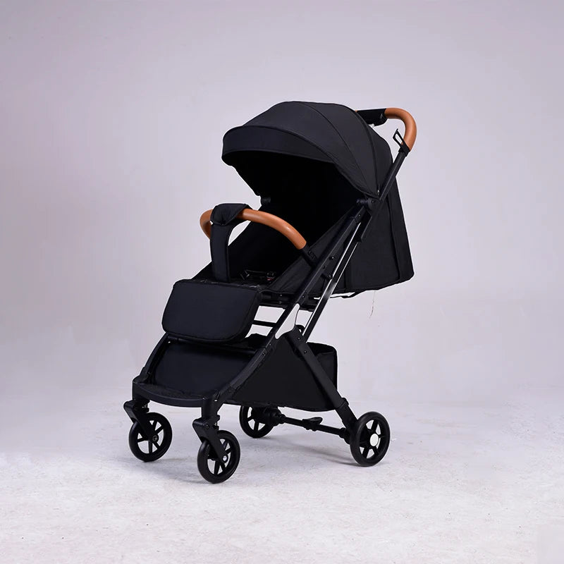 JMT-548234 Red Linen Baby Stroller and Car Seat Travel Set - Portable Push Chair for Infants