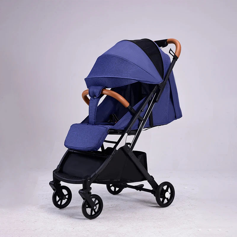JMT-548234 Red Linen Baby Stroller and Car Seat Travel Set - Portable Push Chair for Infants