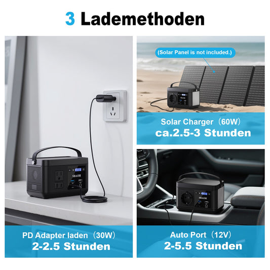 JMT-548426 Portable Power Station 120W 88.8Wh with Quick Charge, 230V AC Outlets, DC Ports, and LED Flashlight