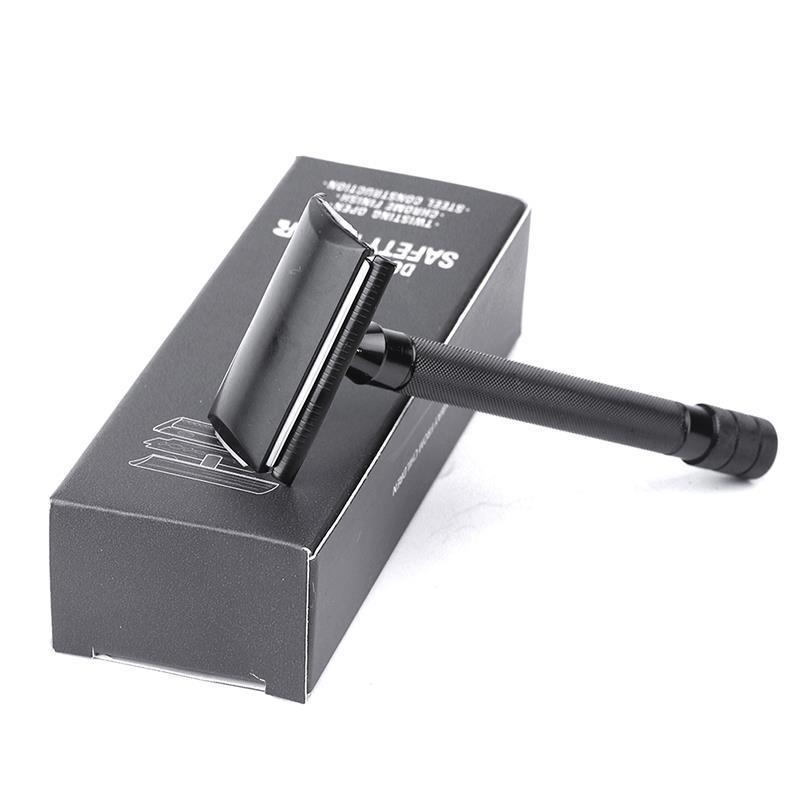 JMT-548490 Manual Pogonotomy Scraper Set with Brush - Black and Silver Finish