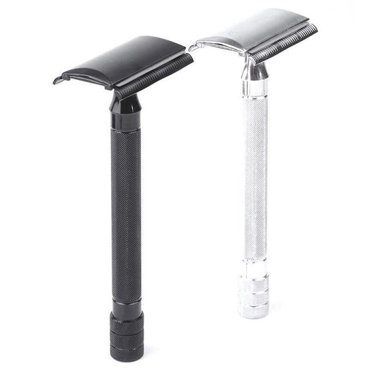 JMT-548490 Manual Pogonotomy Scraper Set with Brush - Black and Silver Finish