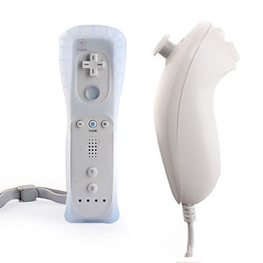 JMT-548554 Wii Console Left and Right Gamepad with Rubber Sleeve and Hand Strap