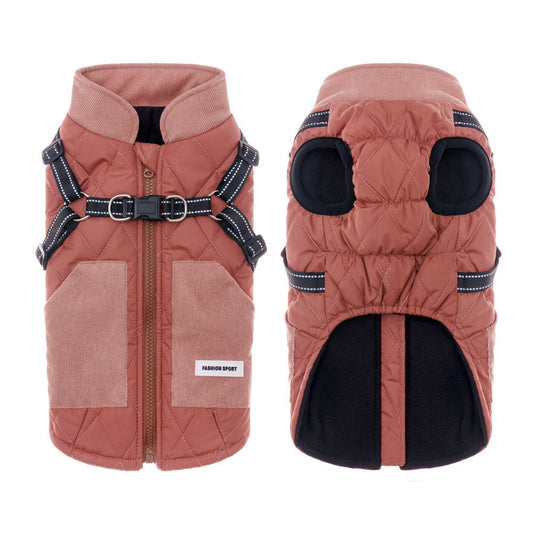 JMT-548874 Waterproof Thickened Warm Pet Clothing for Small Dogs - Available in Multiple Sizes