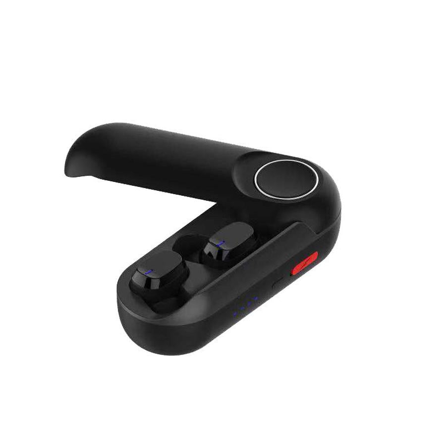 JMT-549066 Wireless Bluetooth Headset with Multi-Point Connection, Battery Display, NFC, and Voice Control - Black