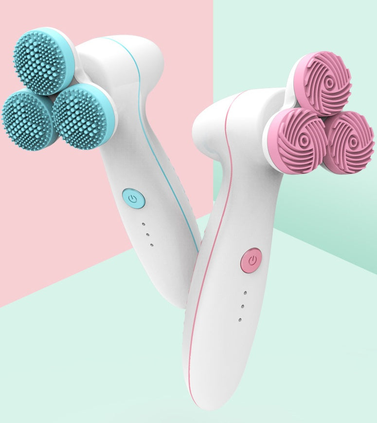 JMT-549386 3D Silicone Cleansing Brush - Gentle Deep Clean for Face with V-Shaped Design and Dual Cleaning Action