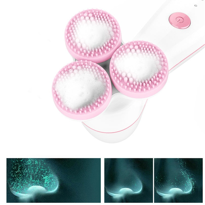 JMT-549386 3D Silicone Cleansing Brush - Gentle Deep Clean for Face with V-Shaped Design and Dual Cleaning Action