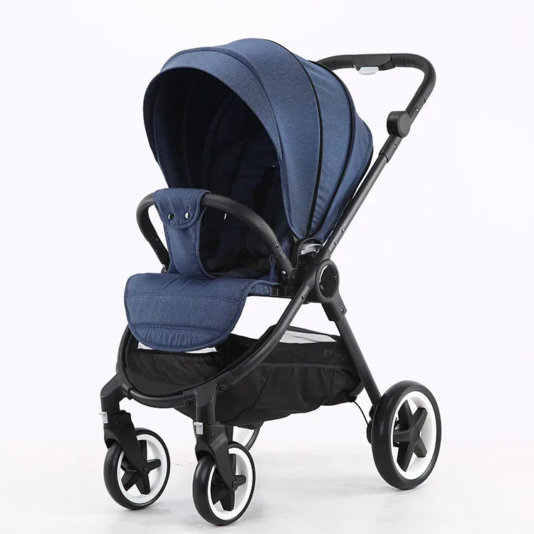 JMT-549386 Convertible Baby Stroller with Dual Direction Push, Reclining Seats, and Large Storage Basket
