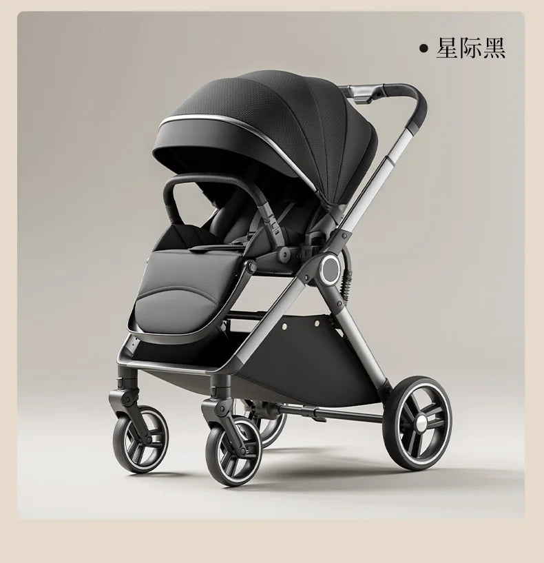JMT-549386 Convertible Baby Stroller with Dual Direction Push, Reclining Seats, and Large Storage Basket