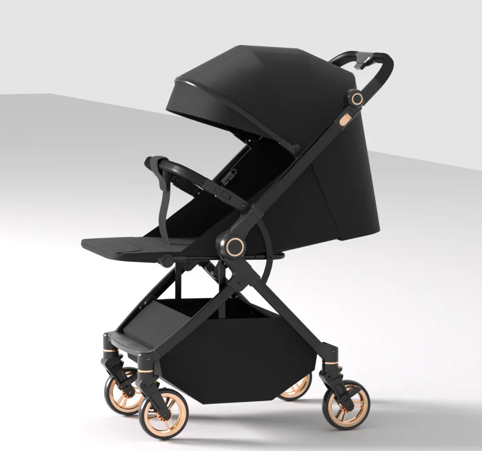 JMT-549386 Convertible Baby Stroller with Dual Direction Push, Reclining Seats, and Large Storage Basket