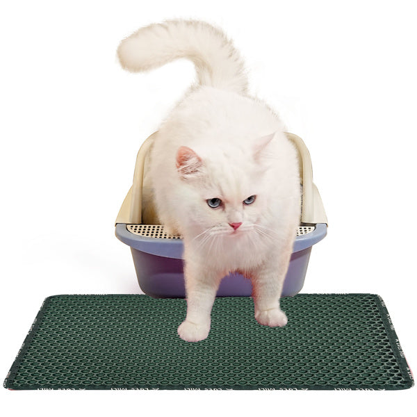 JMT-549706 Double Layer Rice-Shaped Cat Litter Mat - Waterproof EVA Design for Effective Litter Trapping and Easy Cleaning