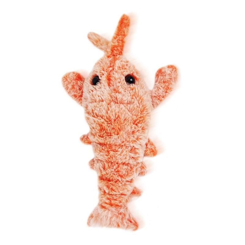 JMT-550218 Flopping Lobster Cat Toy - Catnip-Infused Chew and Kicker with USB Rechargeable and Washable Design for Cats and Small Dogs