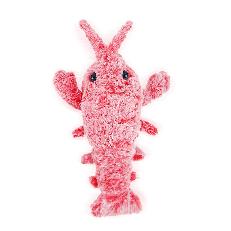 JMT-550218 Flopping Lobster Cat Toy - Catnip-Infused Chew and Kicker with USB Rechargeable and Washable Design for Cats and Small Dogs