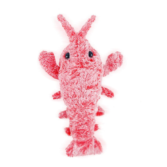 JMT-550218 Flopping Lobster Cat Toy - Catnip-Infused Chew and Kicker with USB Rechargeable and Washable Design for Cats and Small Dogs
