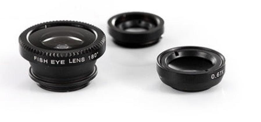 JMT-550410 3-in-1 Mobile Phone Lens: Fisheye, Wide-Angle, and Macro Attachment for Enhanced Photography
