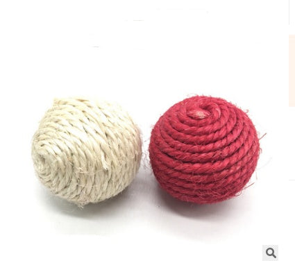 JMT-550538 Solid Wood Cat Stick Toy with Hemp, Feather Rope, and Bell - Handmade Cat Plaything