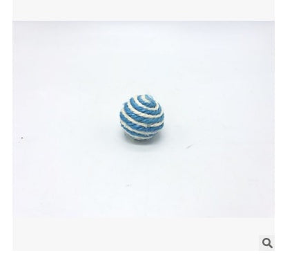 JMT-550538 Solid Wood Cat Stick Toy with Hemp, Feather Rope, and Bell - Handmade Cat Plaything