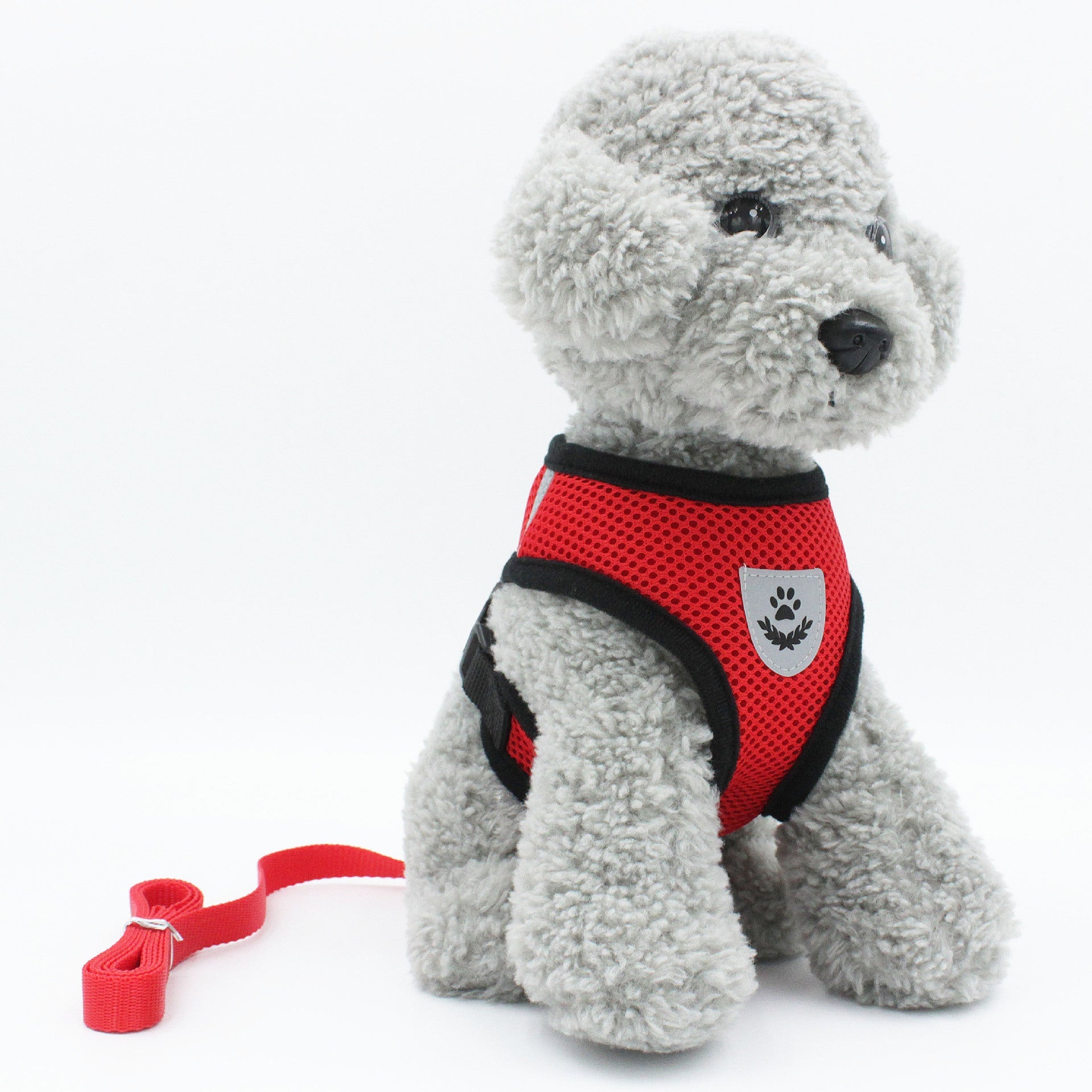 JMT-550730 Reflective Dog Leash and Breathable Vest with Adjustable Chest Strap for Small Dogs