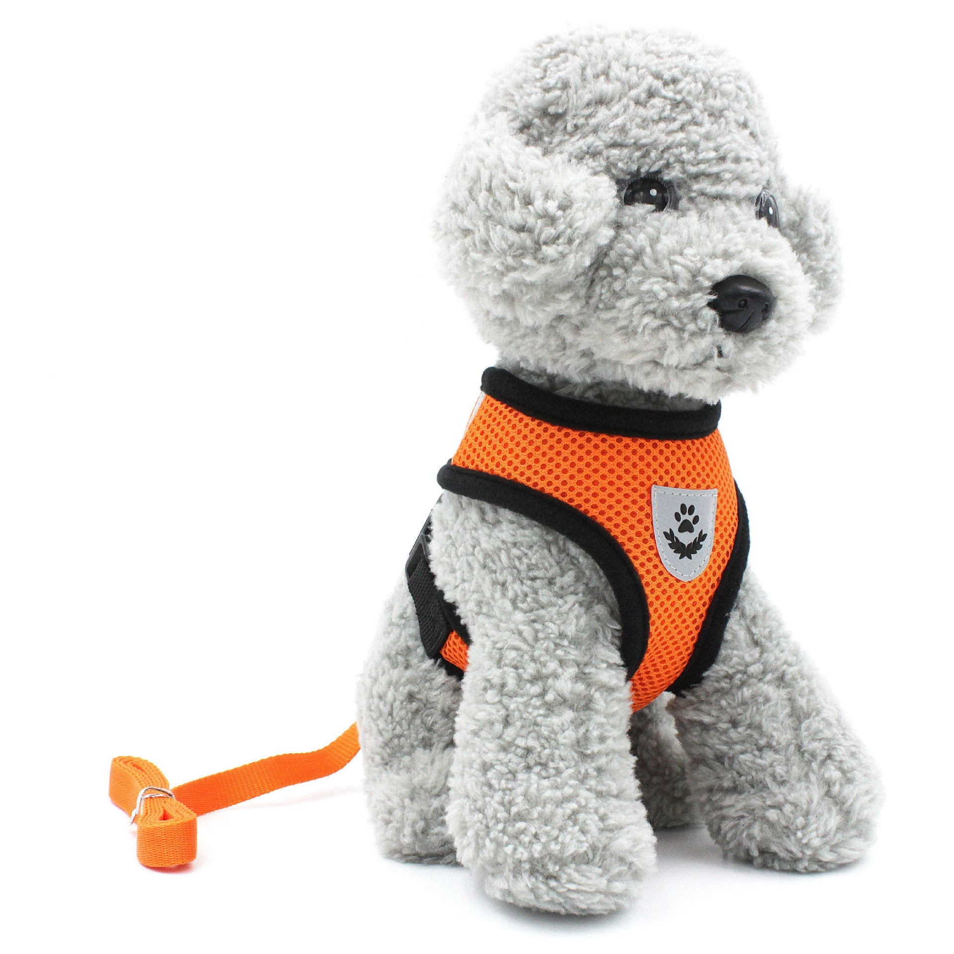 JMT-550730 Reflective Dog Leash and Breathable Vest with Adjustable Chest Strap for Small Dogs