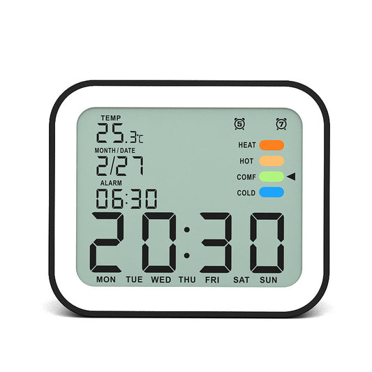 JMT-551050 Battery-Operated Electronic Alarm Clock with Calendar and Backlight, Snooze Function