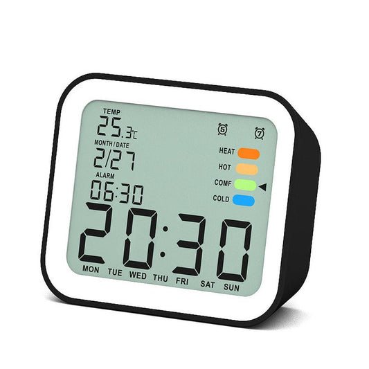 JMT-551050 Battery-Operated Electronic Alarm Clock with Calendar and Backlight, Snooze Function