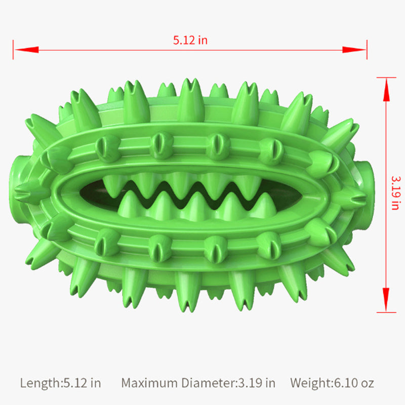 JMT-551370 Durable Dog Toothbrush Chew Toy for Medium to Large Dogs - Cactus Design for Dental Care and Cleaning