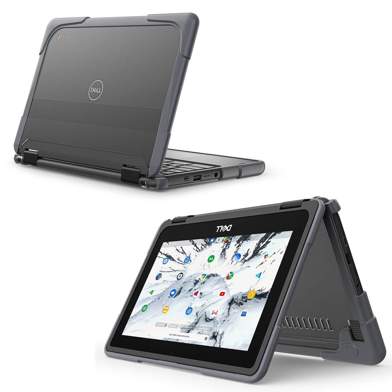 JMT-551370 Shockproof Hard Case for Dell Chromebook 11 3100/3110 with Cooling Holes and Durable PC Material
