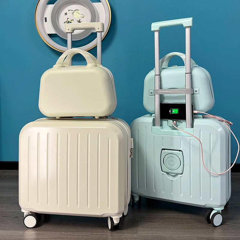 JMT-551434 Kids' Lightweight Carry-On Suitcase with USB Port and Phone Holder