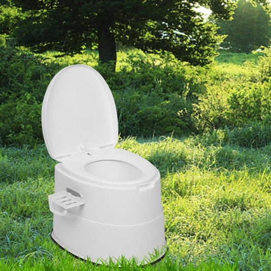 JMT-551434 White Outdoor Toilet with Anti-Slip Pad for Enhanced Safety and Stability