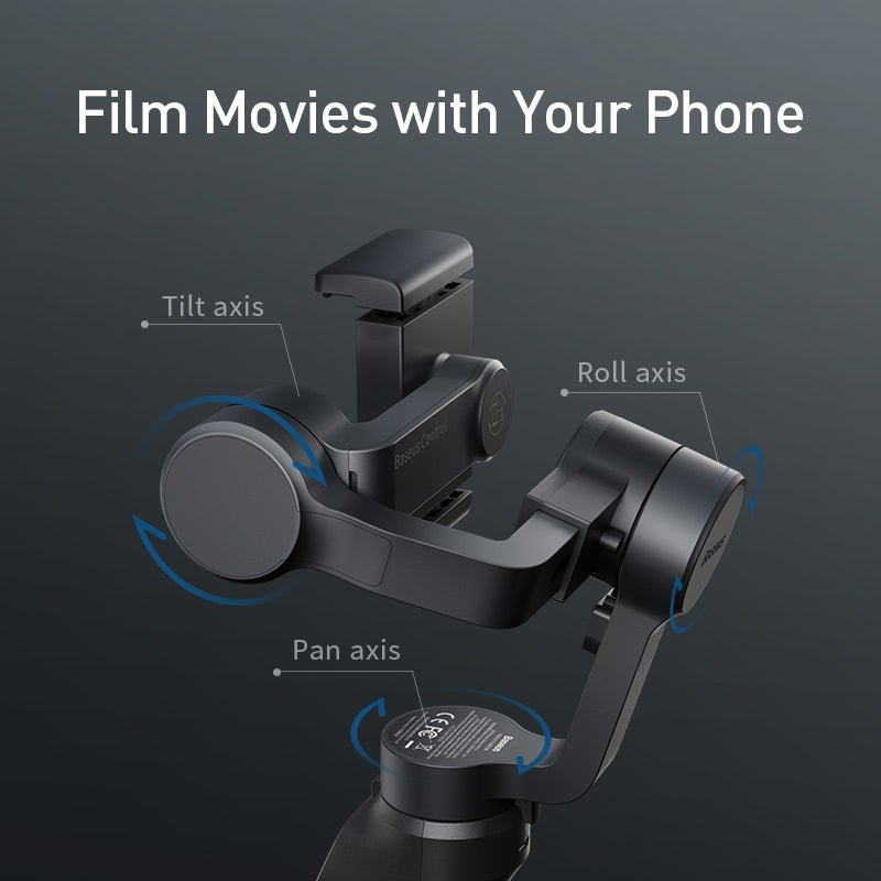JMT-551498 Three-Axis Handheld Mobile Phone Stabilizer - Anti-Shake Design for Phones up to 92mm Wide, Supports 250g