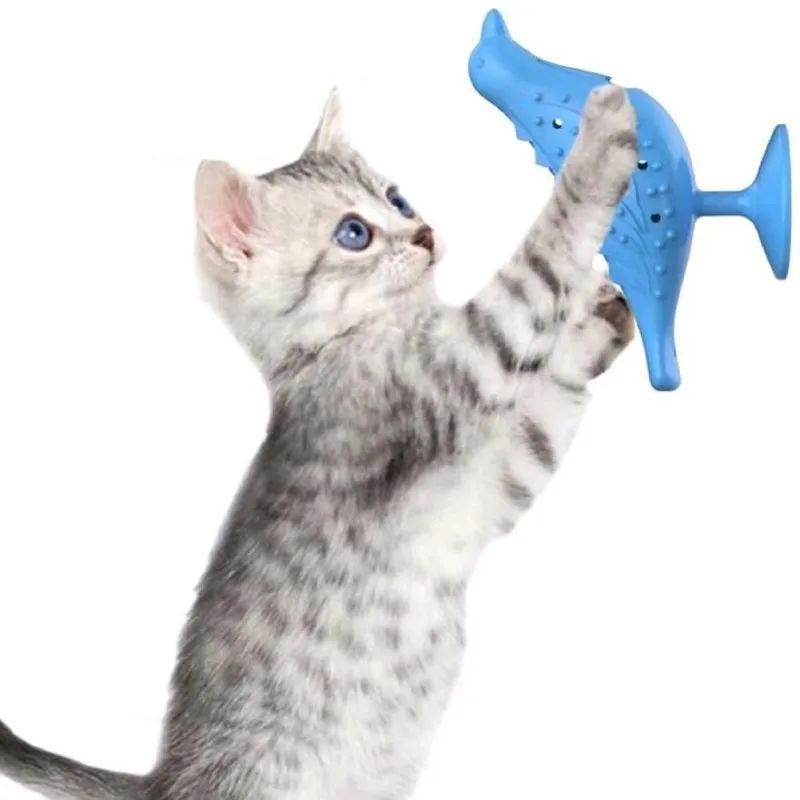 JMT-551690 Interactive Bird-Shaped Cat Toy with Suction Cup Base for Engaging Playtime and Dental Care